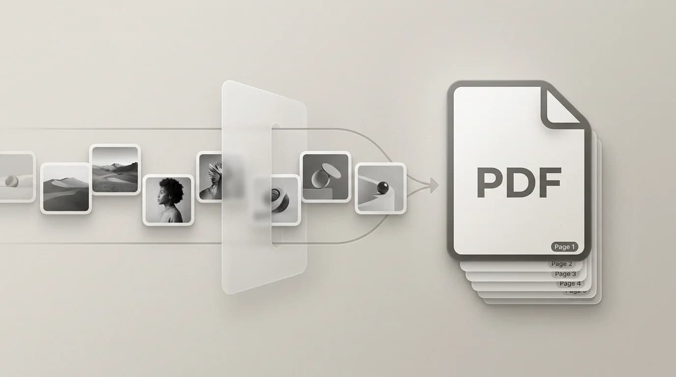 How to merge images into one PDF tutorial graphic