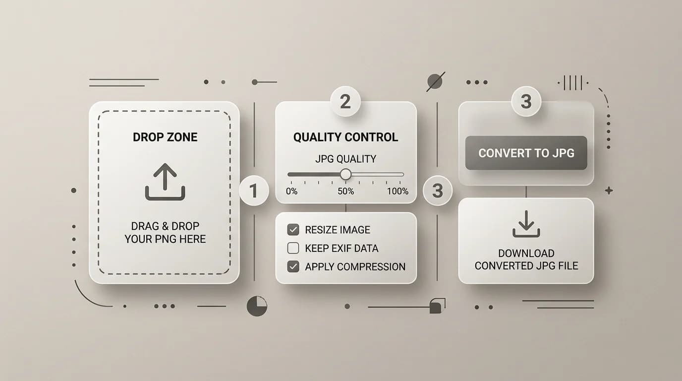 How to convert PNG to JPG tutorial with quality controls