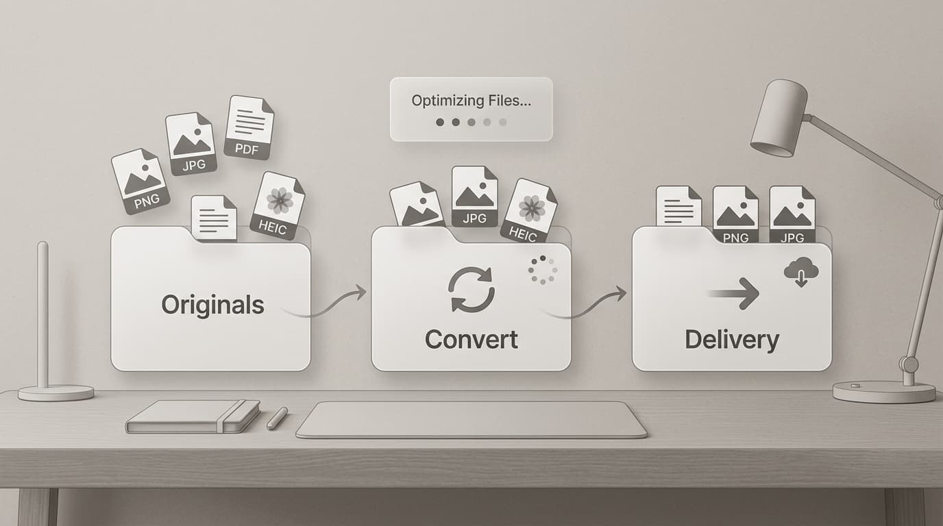 Private client file preparation workflow with local browser conversion