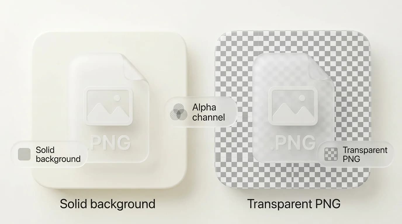 Transparent PNG logo shown on solid and checkerboard backgrounds
